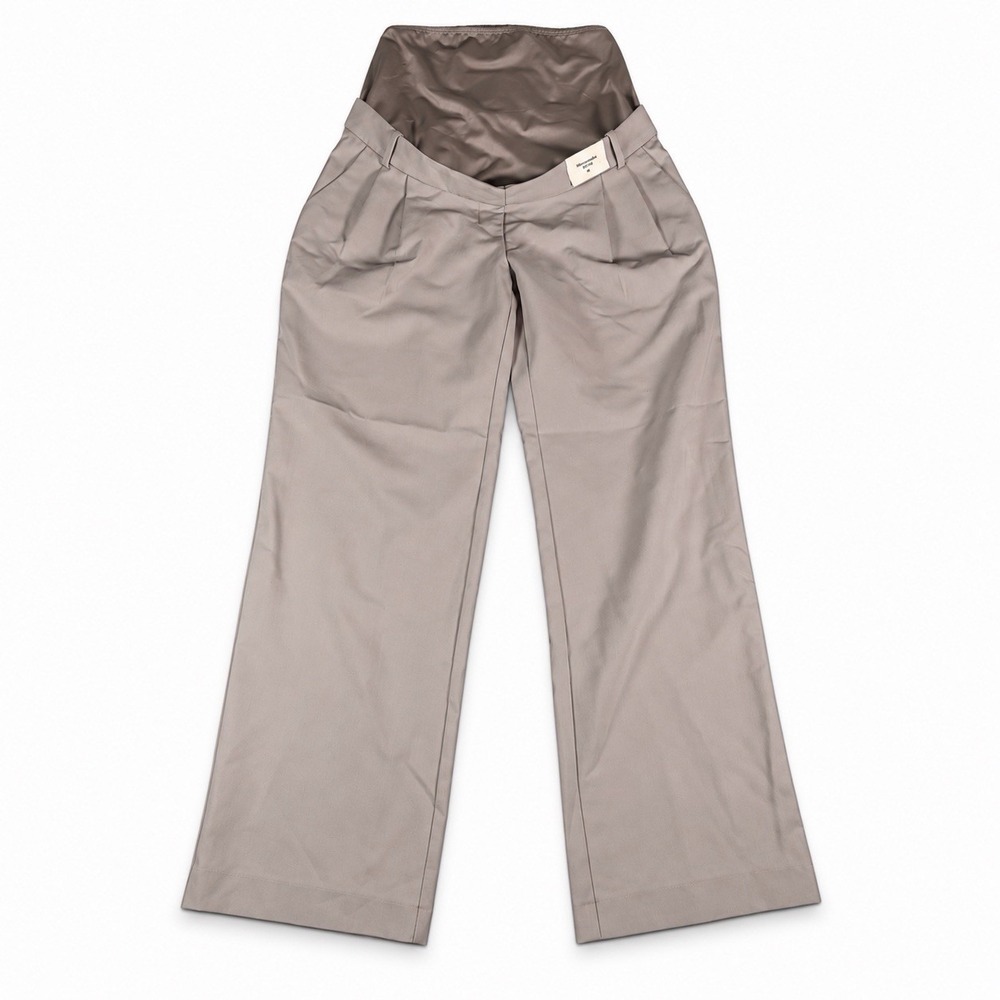 Abercrombie Maternity Dress Pants Beige NWT Wide Leg 26/2L Sloane